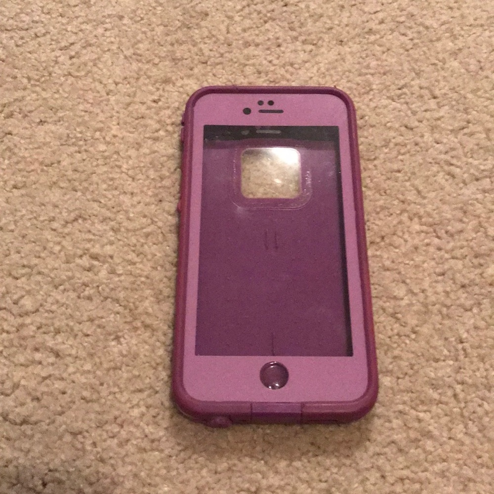 Purple life proof case iPhone 6